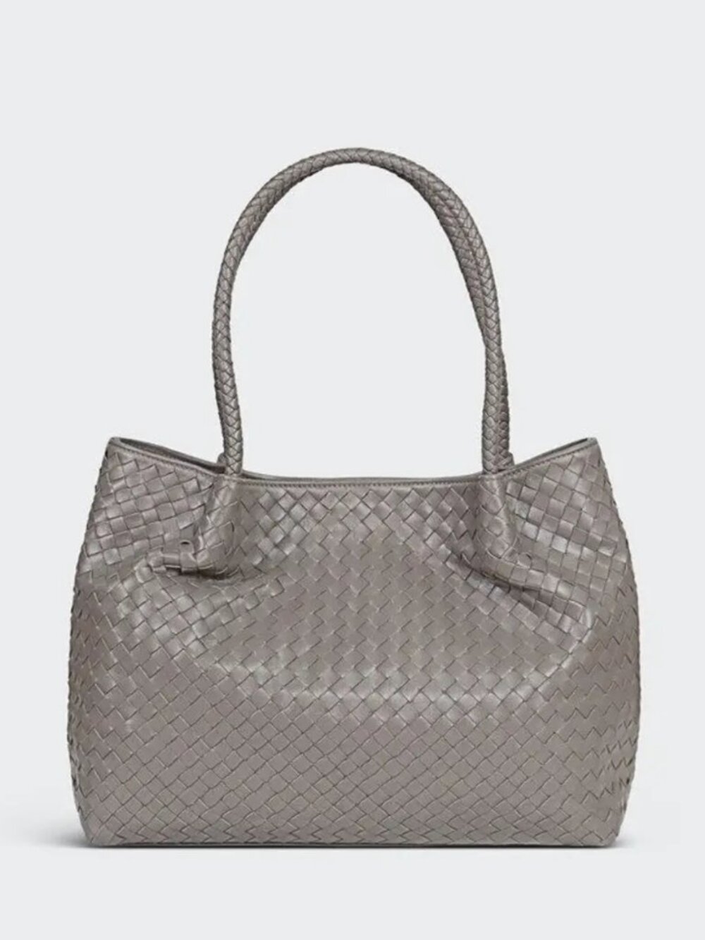 Grey Woven Leather Shoulder Bag "LIKE NEW"
